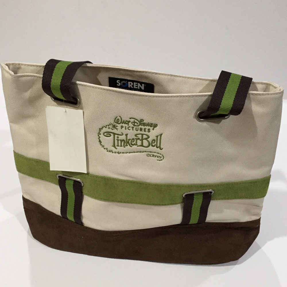 SOREN DISNEY TINKERBELL TOTE CANVAS SUEDE BAG NEW